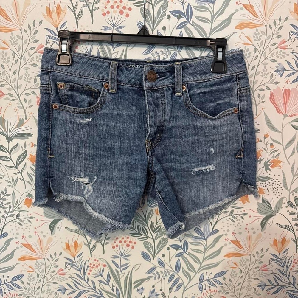 American Eagle‎ Distressed Denim Cutoff Shorts Low Rise